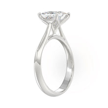 Load image into Gallery viewer, LADIES SOLITAIRE RING 1 1/2CT PRINCESS DIAMOND 14K WHITE GOLD
