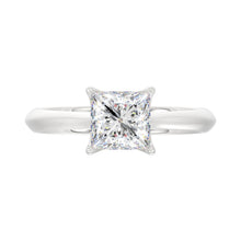 Load image into Gallery viewer, LADIES SOLITAIRE RING 1 1/2CT PRINCESS DIAMOND 14K WHITE GOLD