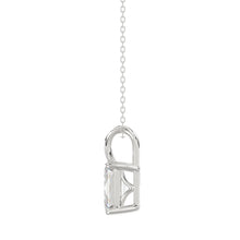 Load image into Gallery viewer, LADIES SOLITAIRE PENDANT WITH CHAIN 2CT EMERALD DIAMOND 14K WHITE GOLD