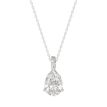 Load image into Gallery viewer, LADIES SOLITAIRE PENDANT WITH CHAIN 2CT PEAR DIAMOND 14K WHITE GOLD