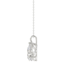 Load image into Gallery viewer, LADIES SOLITAIRE PENDANT WITH CHAIN 2CT PEAR DIAMOND 14K WHITE GOLD