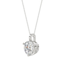 Load image into Gallery viewer, 14K WHITE GOLD 1 1/2CT ROUND DIAMOND LADIES SOLITAIRE PENDANT WITH CHAIN