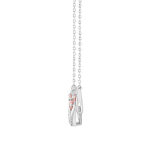 Load image into Gallery viewer, LADIES NECKLACE 1/3CT ROUND DIAMOND 14K WHITE GOLD WITH CHAIN (CENTER STONE ROUND DIAMOND 1/3CT )