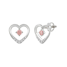 Load image into Gallery viewer, LADIES EARRINGS 1/3CT ROUND DIAMOND 14K WHITE GOLD (CENTER STONE ROUND DIAMOND 1/5CT )