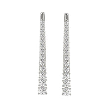 Load image into Gallery viewer, 14K White Gold 0.25CT Natural Diamond Ladies Hoop Earrings