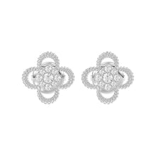 Load image into Gallery viewer, 18K White Gold 0.10CT Natural Diamond Stud Earrings – Subtle Everyday Elegance | Lady Is Beauty