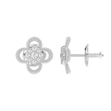 Load image into Gallery viewer, 18K White Gold 0.10CT Natural Diamond Stud Earrings – Subtle Everyday Elegance | Lady Is Beauty