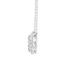 Load image into Gallery viewer, LADIES NECKLACE 2 1/2CT ROUND/PEAR/OVAL DIAMOND 14K WHITE GOLD (CENTER STONE ROUND/PEAR/OVAL DIAMOND 1/2CT 3/4CT 5/8CT )

