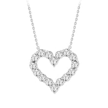 Load image into Gallery viewer, LADIES NECKLACE 3 1/3CT ROUND DIAMOND 14K WHITE GOLD
