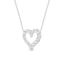 Load image into Gallery viewer, LADIES NECKLACE 3 1/3CT ROUND DIAMOND 14K WHITE GOLD
