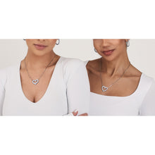 Load image into Gallery viewer, LADIES NECKLACE 3 1/3CT ROUND DIAMOND 14K WHITE GOLD
