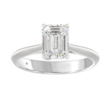 Load image into Gallery viewer, LADIES SOLITAIRE RING 2CT EMERALD DIAMOND 14K WHITE GOLD
