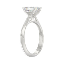 Load image into Gallery viewer, LADIES SOLITAIRE RING 2CT EMERALD DIAMOND 14K WHITE GOLD
