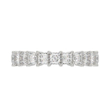 Load image into Gallery viewer, LADIES BAND 3 1/4CT PRINCESS DIAMOND 14K WHITE GOLD
