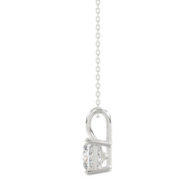 Load image into Gallery viewer, LADIES SOLITAIRE PENDANT WITH CHAIN 2CT PRINCESS DIAMOND 14K WHITE GOLD
