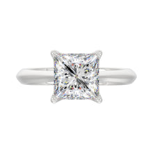 Load image into Gallery viewer, LADIES SOLITAIRE RING 3CT PRINCESS DIAMOND 14K WHITE GOLD
