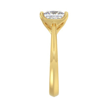 Load image into Gallery viewer, LADIES SOLITAIRE RING 3CT PRINCESS DIAMOND 14K YELLOW GOLD
