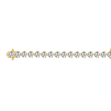 Load image into Gallery viewer, LADIES BRACELET 7CT ROUND DIAMOND 14K YELLOW GOLD
