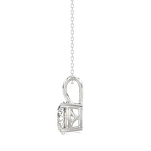 Load image into Gallery viewer, LADIES SOLITAIRE PENDANT WITH CHAIN 2CT ROUND DIAMOND 14K WHITE GOLD
