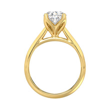 Load image into Gallery viewer, LADIES SOLITAIRE RING 3CT PEAR DIAMOND 14K YELLOW GOLD
