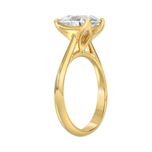 Load image into Gallery viewer, LADIES SOLITAIRE RING 3CT PEAR DIAMOND 14K YELLOW GOLD

