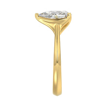 Load image into Gallery viewer, LADIES SOLITAIRE RING 3CT PEAR DIAMOND 14K YELLOW GOLD
