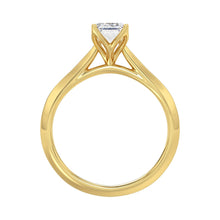 Load image into Gallery viewer, LADIES SOLITAIRE RING 1 1/2CT EMERALD DIAMOND 14K YELLOW GOLD
