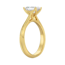 Load image into Gallery viewer, LADIES SOLITAIRE RING 1 1/2CT EMERALD DIAMOND 14K YELLOW GOLD
