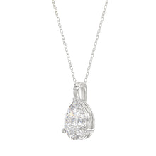 Load image into Gallery viewer, LADIES SOLITAIRE PENDANT WITH CHAIN 2CT PEAR DIAMOND 14K WHITE GOLD
