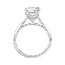 Load image into Gallery viewer, LADIES SOLITAIRE RING 3CT ROUND DIAMOND 14K WHITE GOLD
