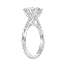 Load image into Gallery viewer, LADIES SOLITAIRE RING 3CT ROUND DIAMOND 14K WHITE GOLD
