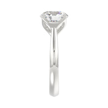 Load image into Gallery viewer, LADIES SOLITAIRE RING 3CT ROUND DIAMOND 14K WHITE GOLD
