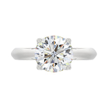 Load image into Gallery viewer, LADIES SOLITAIRE RING 3CT ROUND DIAMOND 14K WHITE GOLD
