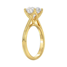 Load image into Gallery viewer, LADIES SOLITAIRE RING 3CT ROUND DIAMOND 14K YELLOW GOLD
