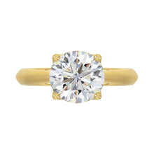 Load image into Gallery viewer, LADIES SOLITAIRE RING 3CT ROUND DIAMOND 14K YELLOW GOLD
