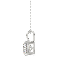 Load image into Gallery viewer, LADIES SOLITAIRE PENDANT 3CT ROUND DIAMOND 14K WHITE GOLD WITH CHAIN
