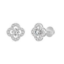 Load image into Gallery viewer, LADIES STUD EARRINGS 1CT ROUND DIAMOND 14K WHITE GOLD
