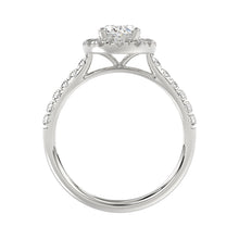 Load image into Gallery viewer, LADIES RING 1 1/2CT ROUND/OVAL DIAMOND 14K WHITE GOLD (CENTER STONE OVAL DIAMOND 1CT)
