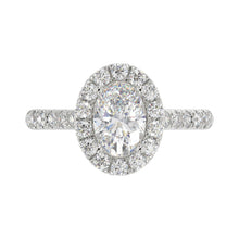 Load image into Gallery viewer, LADIES RING 1 1/2CT ROUND/OVAL DIAMOND 14K WHITE GOLD (CENTER STONE OVAL DIAMOND 1CT)
