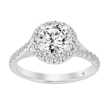 Load image into Gallery viewer, LADIES RING 1 1/2CT ROUND DIAMOND 14K WHITE GOLD (CENTER STONE ROUND DIAMOND 1CT)
