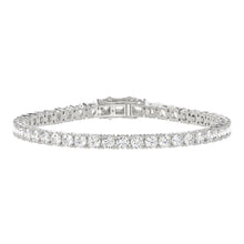 Load image into Gallery viewer, 14K WHITE GOLD 3CT ROUND DIAMOND LADIES BRACELET
