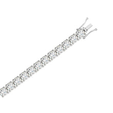 Load image into Gallery viewer, 14K WHITE GOLD 3CT ROUND DIAMOND LADIES BRACELET

