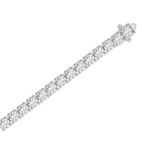 Load image into Gallery viewer, 14K WHITE GOLD 3CT ROUND DIAMOND LADIES BRACELET
