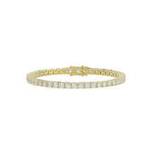 Load image into Gallery viewer, 14K YELLOW GOLD 3CT ROUND DIAMOND LADIES BRACELET
