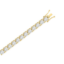 Load image into Gallery viewer, 14K YELLOW GOLD 3CT ROUND DIAMOND LADIES BRACELET
