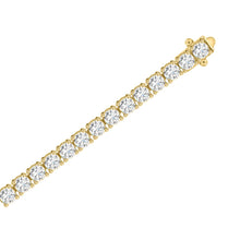 Load image into Gallery viewer, 14K YELLOW GOLD 3CT ROUND DIAMOND LADIES BRACELET

