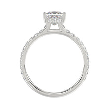 Load image into Gallery viewer, LADIES RING 1 1/2CT ROUND/PRINCESS DIAMOND 14K WHITE GOLD (CENTER STONE PRINCESS DIAMOND 1CT)
