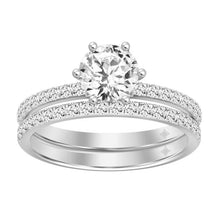 Load image into Gallery viewer, LADIES BRIDAL SET 1 1/2CT ROUND DIAMOND 14K WHITE GOLD (CENTER STONE ROUND DIAMOND 1CT)
