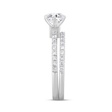 Load image into Gallery viewer, LADIES BRIDAL SET 1 1/2CT ROUND DIAMOND 14K WHITE GOLD (CENTER STONE ROUND DIAMOND 1CT)
