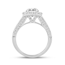 Load image into Gallery viewer, LADIES RING 3 3/4CT ROUND/BAGUETTE DIAMOND 14K WHITE GOLD (CENTER STONE ROUND DIAMOND 1 1/2CT )
